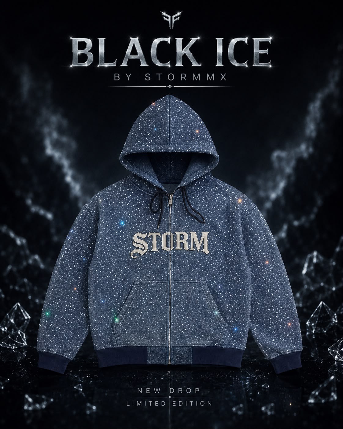 ICE CRYSTAL DENIM JACKET